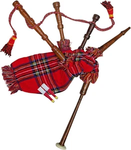 Mini Highland Dudelsack für Kinder spielbar stimmbar Rosenholz Junior Set mit 2 Schilfrohr - Bild 1 von 6