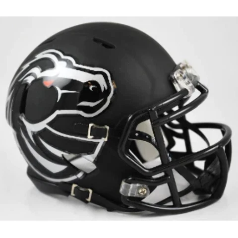 Boise State Broncos NCAA Mini Speed Football Helmet Matte Black - NCAA Cover