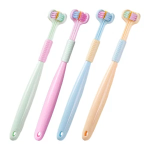 Three Sided Soft Toothbrush Baby Oral Health Care Kids 360° Cleaning Tooth Brush - Picture 1 of 16