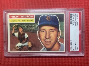 1956 Topps Red Wilson Gray Back #92 PSA 6 EX-MT Detroit Tigers