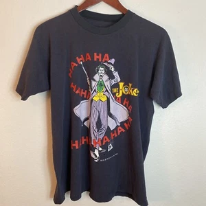 Vintage 80s 1989 The Joker Batman Hahaha DC Comics T-Shirt Size L? Single Stitch - Picture 1 of 17