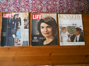 Vintage 2 LIFE & 1 LOOK Magazines John & Jackie Kennedy & Family - Imagen 1 de 3