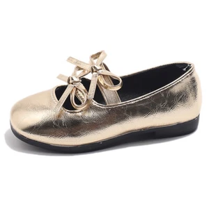 New Kids Girls Flats Shoes Non-Slip Flats Bow Princess Party Dress Wedding Shoes - Picture 1 of 22