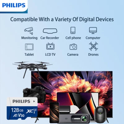 PHILIPS 32GB SDHC Card, 130MB/s, High-Speed, Great for Dash Cams & Drones - Image 1 of 4