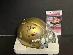 Justin Ademilola Notre Dame Auto Signed Riddell Mini Helmet JSA COA - Picture 1 of 1