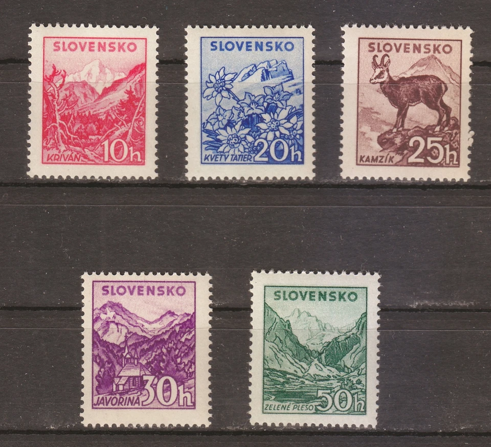 Slovakia MNH 1944 Mi 142-146 Sc 103-107 High Tatras ** - Image 1 of 2