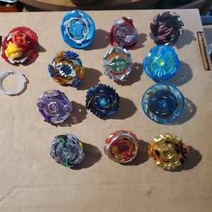 Lot Old School Beyblade Launchers Parts Mix of Metal Beyblades Original Rare - Picture 1 of 13