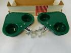 Card Partners By Monogram Glass Leaf Green Retro Drink Holders Atch To Table Leg