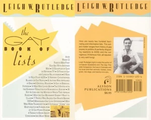 GAY BOOK OF LISTS By LEIGH W. ROUTLEDGE - Paperback Book 1988 - Imagen 1 de 1