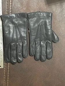 Saks Fifth Avenue Leather Cashmere Lined Made in Italy Men's Gloves Size 8 - Picture 1 of 5