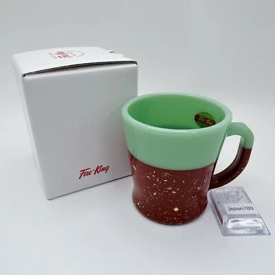 Fire King lacquered Handle Mug Cup 250ml  Jadeite Made in Japan (OOE004) - Image 1 of 4
