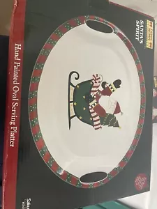 Debbie Mumm Santa's Spirit Large Oval Platter Sakura NIB New In Box - Picture 1 of 3