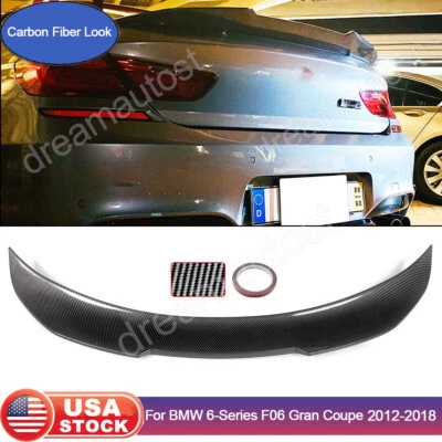 Carbon Look Trunk Wing Spoiler PSM Style Fit BMW F06 640i 650i M6 Gran Coupe 12+ - Image 1 of 4