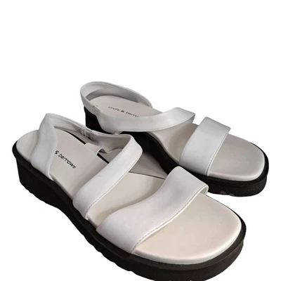 Croft & Barrow Women's St Catherine White Leather Sandals Size 9.5M BTS04322-10 - Image 1 of 4