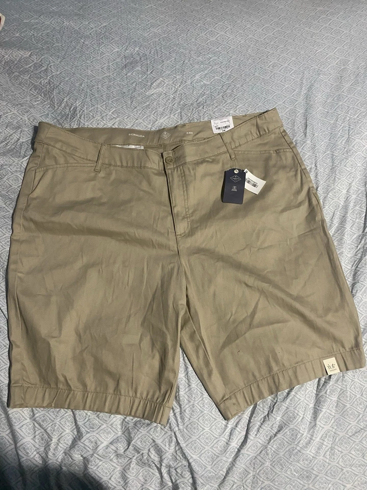 St John's Bay Women's Bermuda Shorts Size 24W Inseam 11.5 Inches New With Tags - Image 1 of 4