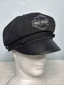 Harley Davidson Hat Medium Bar & Shield Motorcycle Cotton Captains Cap Black - Picture 1 of 7