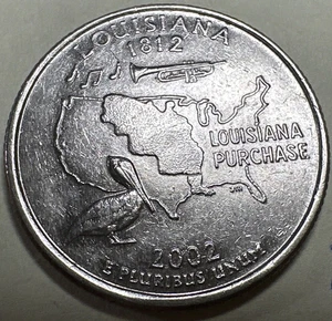 2002 P Louisiana 50 States Quarter • 25C 7776N - Picture 1 of 3