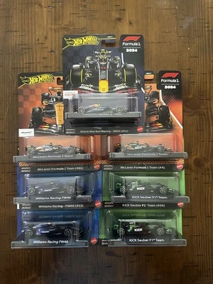 Hot Wheels 2025 Premium Formula 1 2024 Season F1 Mix 2 Set of 7 Cars (RB extra) - Image 1 of 2