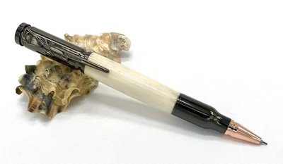 Druckbleistift Hunter, aus Elchgeweih, Handgedrechselt, Jäger. - Bild 1 von 4