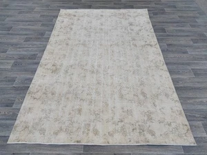 Neutral Rug 6x10, Handmade Beige Rug, Rugs For Living Room, Oushak Rug Large - Picture 1 of 10
