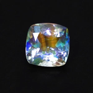 1.83 Ct Square Mesmerizing Top Grade (7 x 7 mm)Natural Faceted Rainbow Moonstone - Picture 1 of 7