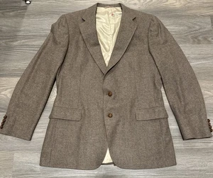 Chaps by Ralph Lauren Wool Blazer Men 46 L Brown Tweed Sport Jacket USA Made NEW - Picture 1 of 17