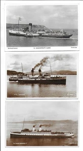 Paddle Steamers Bournemouth Queen King George V Jupiter 3 RPPC Valentines - Picture 1 of 1