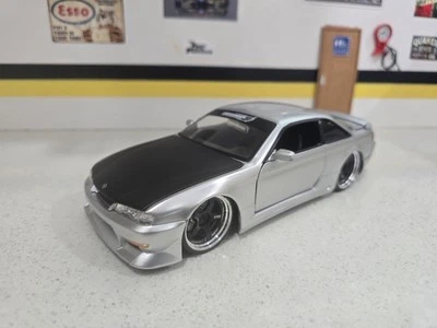Jada Option D 1:24 Scale Diecast Car Nissan Silvia 240sx S-14 Silver - Image 1 of 4