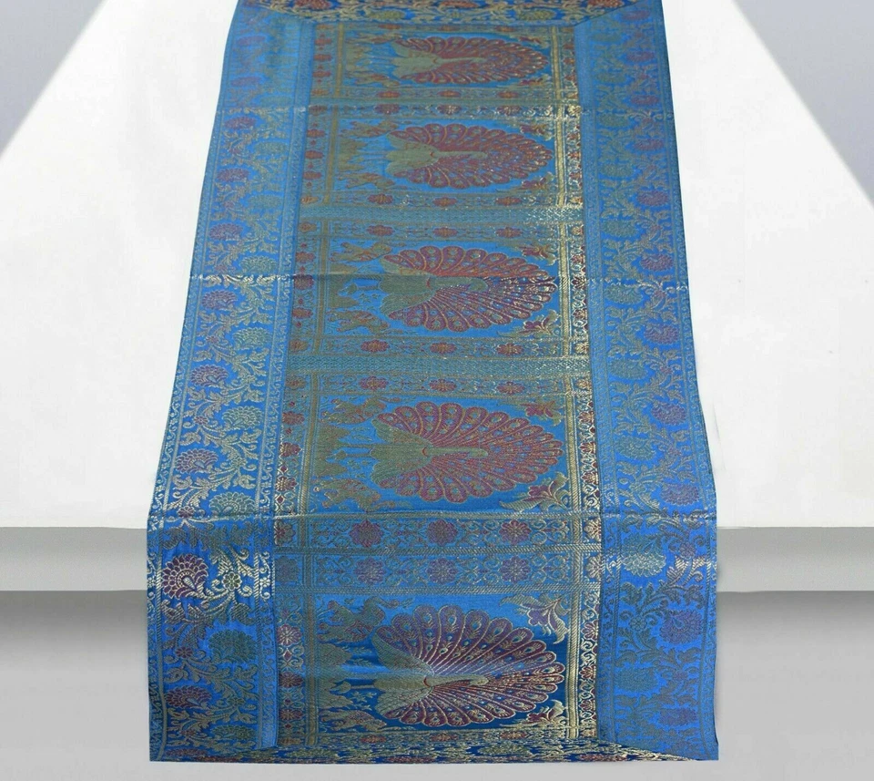 New Indian Table Runner Vintage Handmade Table Cloth Wedding Party Table Liners - Image 1 of 1