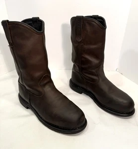 Red Wing #4436 Pecos Stahlkappe Stiefel Herren Gr. 9D braun Leder wasserdicht - Bild 1 von 10