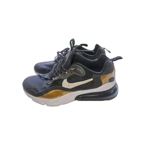 Nike Air Max 270 React Negro/Blanco/Dorado - Reino Unido Talla 5.5 Excelente Estado - Imagen 1 de 7