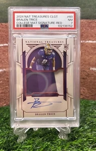 Parche de novato National Treasures Red Bralen Trice RC 2024 automático RPA 02/11 PSA 7 casi nuevo - Imagen 1 de 2
