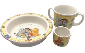 Classic Winnie the Pooh Royal Doulton Baby Set 3 Pc Bowl, Loving Cup & Egg cup - Picture 1 of 13