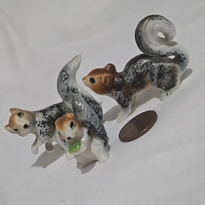 bone china miniatur EICHHÖRNCHEN Familie Mini - Bild 1 von 5