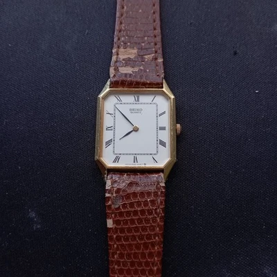 Reloj Seiko Tank Cuarzo Unisex Japón 5 Joyas 6530 Raro Vintage - Imagen 1 de 4