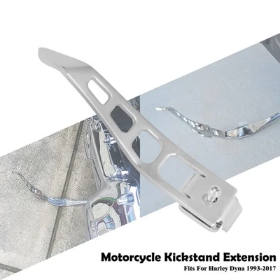 Chrome Stand Kickstand Extension Fit For Harley Dyna Low Rider Wide Glide 93-17 - Image 1 of 4