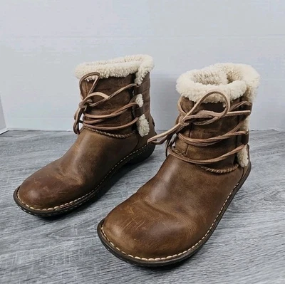 UGG Australia Caspia коричневый кожаный ботинок женщин размер 8 ЕС 39 с подкладкой ботинки - Изображение 1 из 4