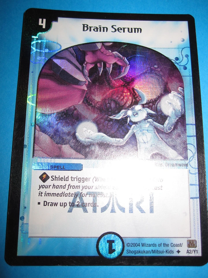 BRAIN SERUM DUEL MASTERS ATARI PROMO CARD MINT RARE A2/Y1 NEUVE ULTRA RARE FOIL - Photo 1/1