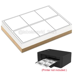 Etiquetas de envío postal de 3-1/3" x 4" 6 por hoja para impresora de inyección de tinta y láser 6 UP - Imagen 1 de 10