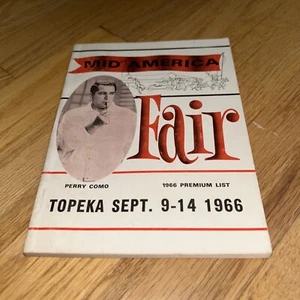 1966 MID AMERICA FAIR Program TOPEKA Kansas - PERRY COMO Guide Book - Imagen 1 de 14