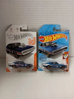 Hot Wheels Dodge Charger R/T 1970 ID CHASE con Mainline Lote de 2 Foto 1 de 4