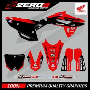 KIT DE GRÁFICOS HONDA MOTOCROSS CALCOMANÍAS MX: CR CR CRF 85 150 125 250 450 NOVA ROJO/NEGRO - Imagen 1 de 1