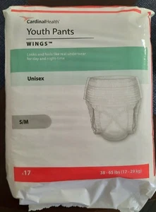 Youth training diapers unisex. S/M 38-65 lbs 17 each per bag, 4 bags per case. - Picture 1 of 2