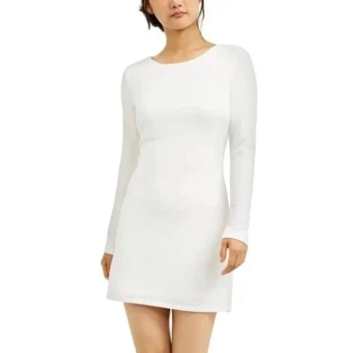 СЛОНОВОЙ КОСТИ БЛЕСТЯЩИЙ ДЛИННЫМ РУКАВОМ ПЛАТЬЕ - Изображение 1 из 2