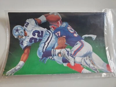 Super Bowl XXV (25) set of 3 lithographs 4" x 6" NY Giants v Dallas Cowboys 1991 - Image 1 of 4