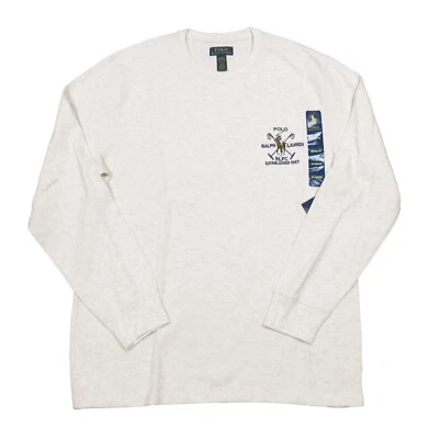 Polo Ralph Lauren Para Hombre Marfil Logo Pony Player Waffle Tejido Camiseta Térmica Foto 1 de 3