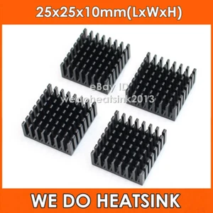 8 pièces dissipateur de chaleur WE DO 25 mm 25*25*10 mm dissipateur de chaleur noir aluminium pour chipset IC - Photo 1/10