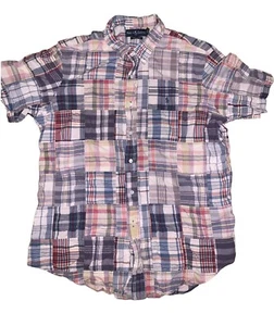 Polo Ralph Lauren Patchwork kariertes Button Down Hemd Größe Herren Large gebraucht - Bild 1 von 6