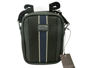 TED BAKER Mini Bolso de Vuelo para Hombres Correas Negro Hombro Bandolera Bolsas Nuevo con Etiquetas R£69 - Imagen 1 de 20