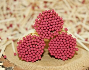 500pcs burgundy tips party wedding candle jar crafts matches. 1.85 inches - Picture 1 of 13